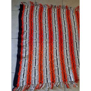 Vintage Handmade Crochet Rectangle Afghan‎ Blanket Throw 84 X 47" Large